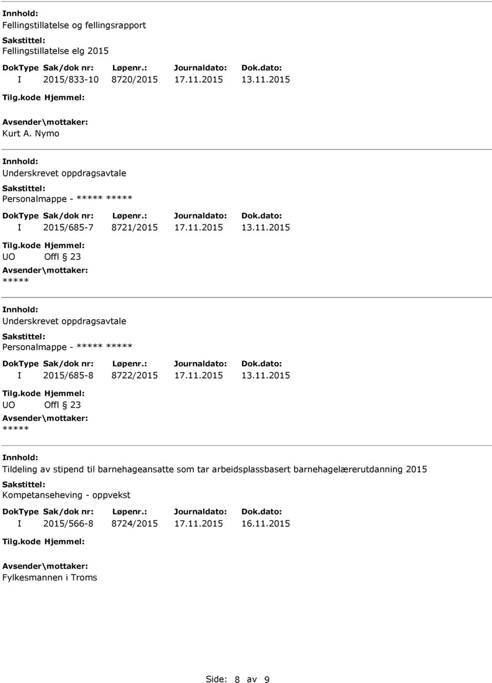 8722/2015 O Tildeling av stipend til barnehageansatte som tar arbeidsplassbasert