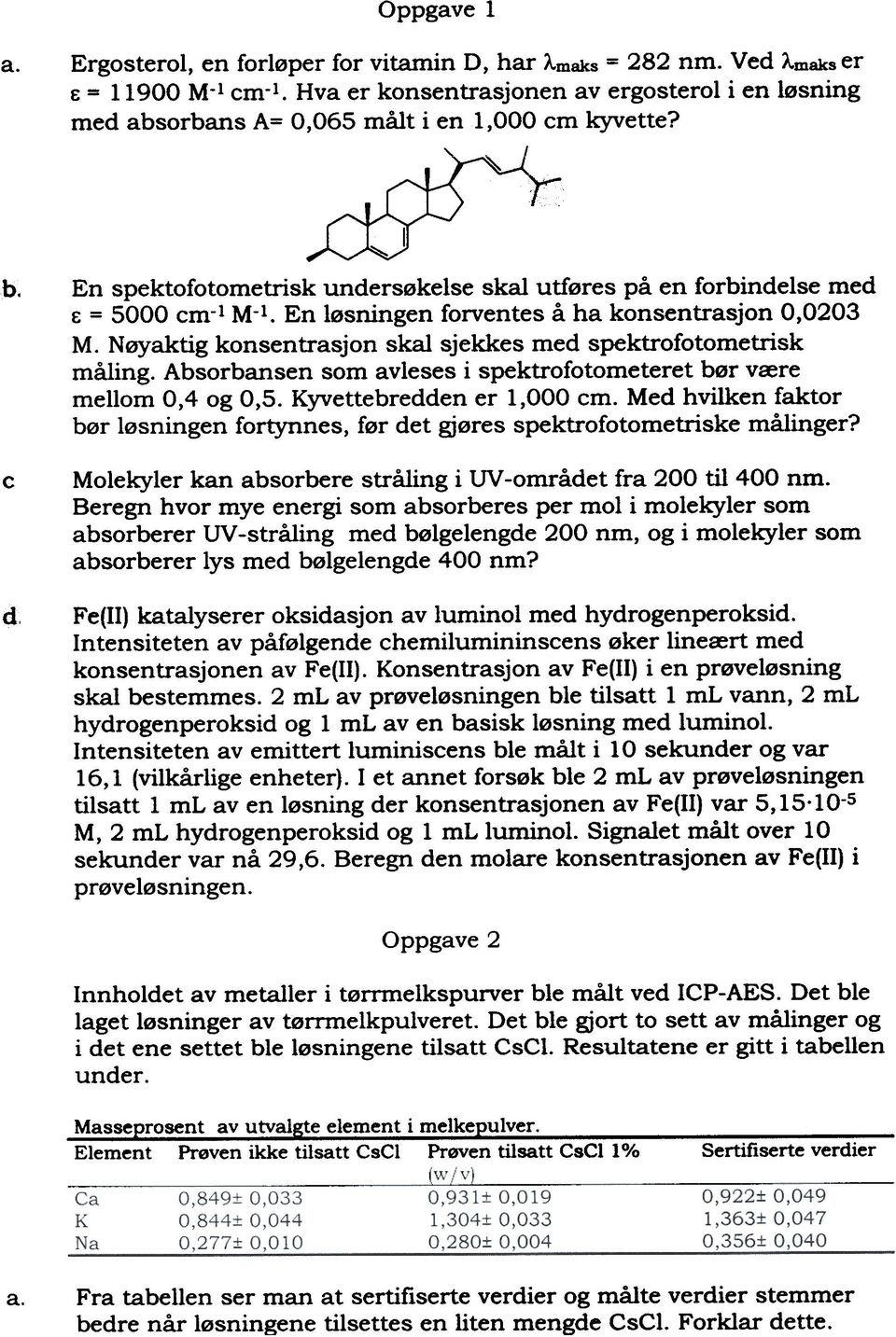 ..c:tsjj-~ En spektofotometrisk undersøkelse skal utføres på en forbindelse med E = 5000 cm-l M-l. En løsningen forventes å ha konsentrasjon 0,0203 M.