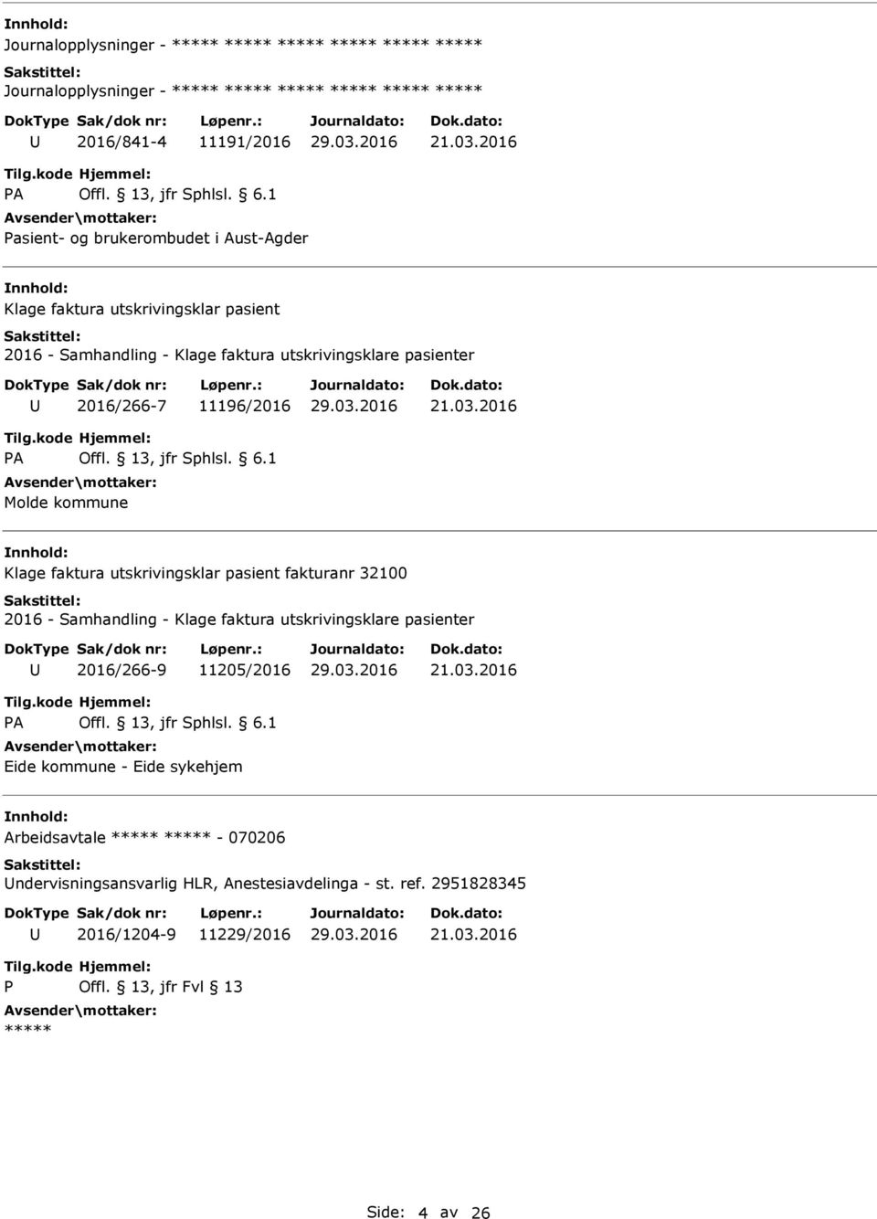 utskrivingsklar pasient fakturanr 32100 2016 - Samhandling - Klage faktura utskrivingsklare pasienter 2016/266-9 11205/2016 Eide
