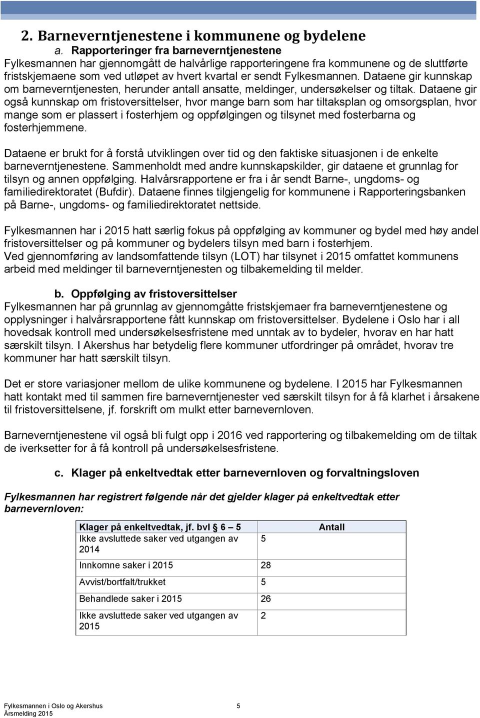 Dataene gir kunnskap om barneverntjenesten, herunder antall ansatte, meldinger, undersøkelser og tiltak.