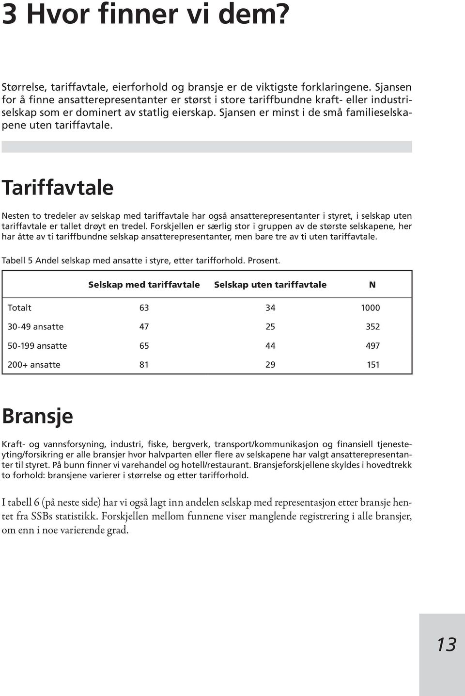 Sjansen er minst i de små familieselskapene uten tariffavtale.