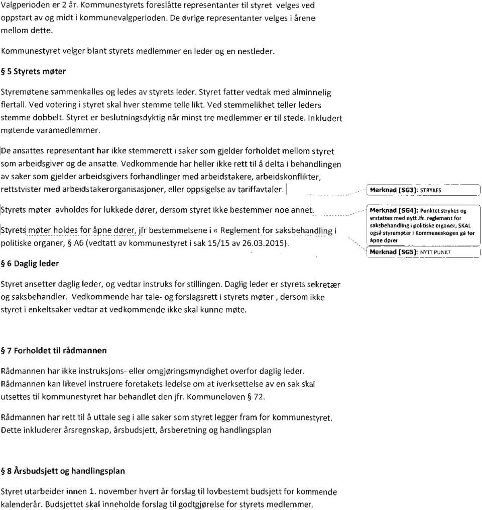 Ved votering i styret skal hver stemme telle likt. Ved stemmelikhet teller leders stemme dobbelt. Styret er beslutningsdyktig når minst tre medlemmer er til stede. Inkludert møtende varamedlemmer.