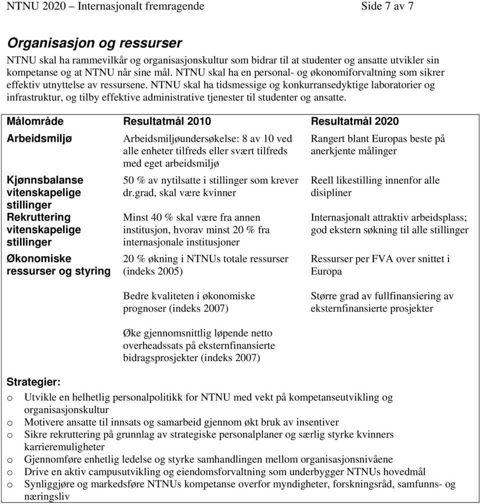 NTNU skal ha tidsmessige og konkurransedyktige laboratorier og infrastruktur, og tilby effektive administrative tjenester til studenter og ansatte.