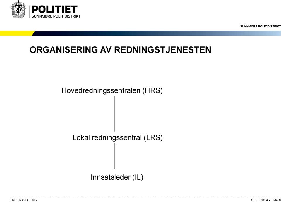 redningssentral (LRS) Innsatsleder