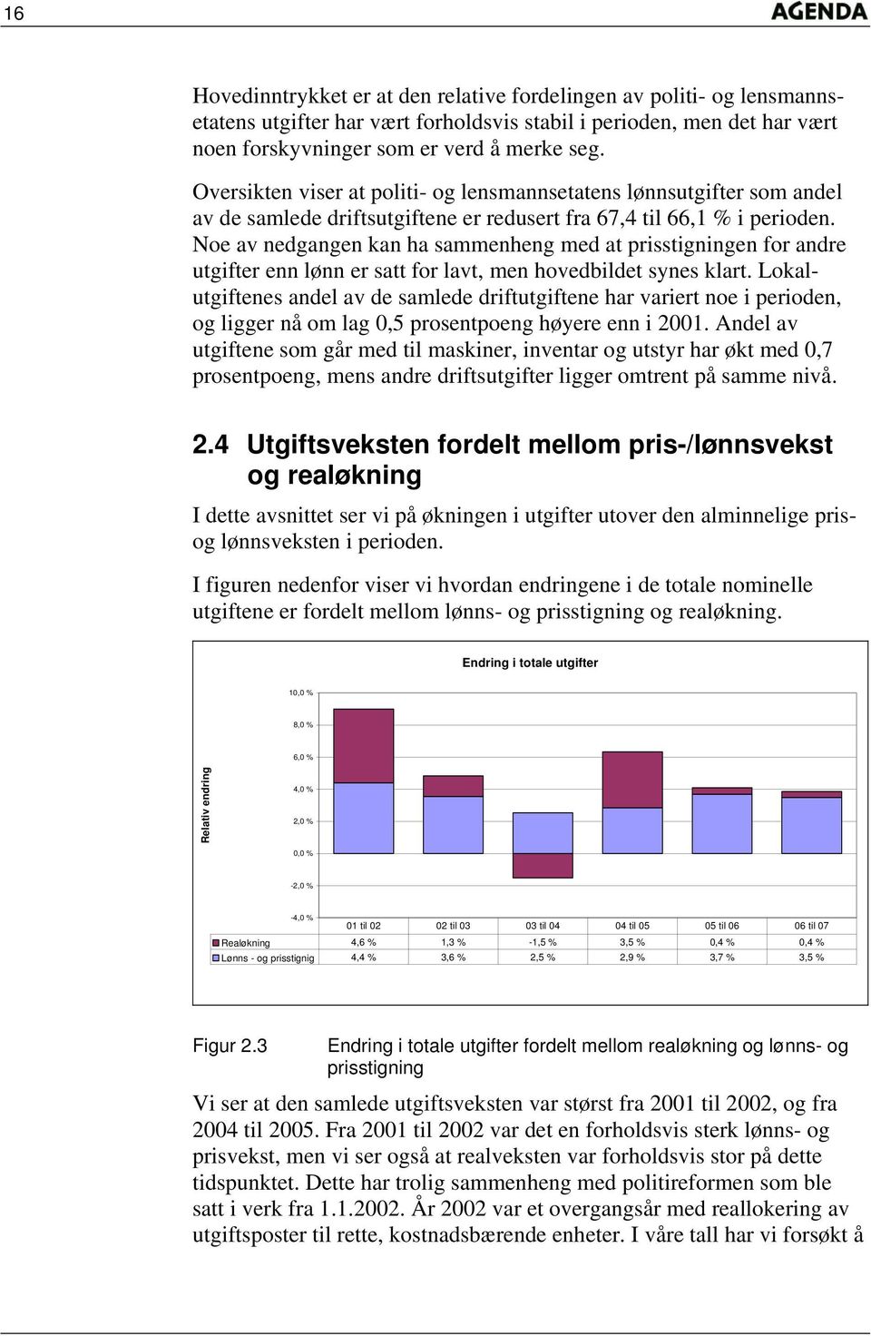 Noe av nedgangen kan ha sammenheng med at prisstigningen for andre utgifter enn lønn er satt for lavt, men hovedbildet synes klart.