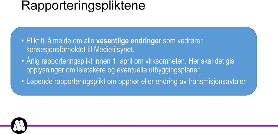 april om virksomheten.