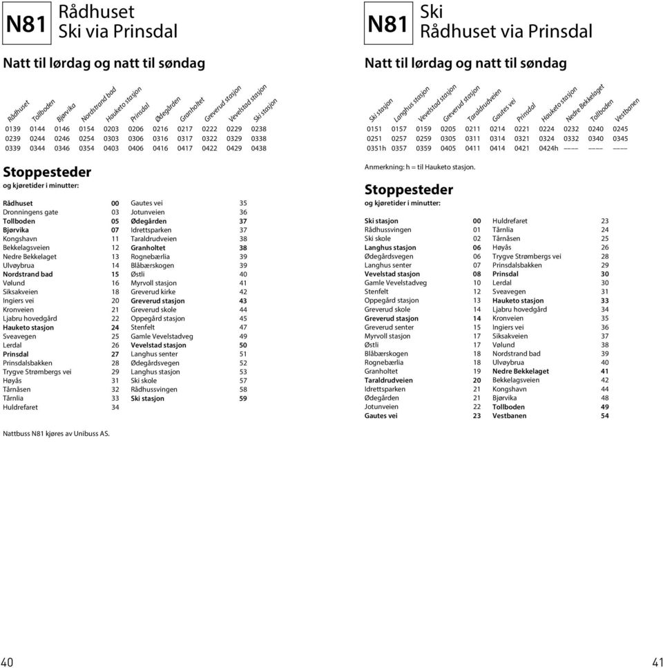 Taraldrudveien Gautes vei Prinsdal Hauketo stasjon Tollboden Nedre Bekkelaget 0151 0157 0159 0205 0211 0214 0221 0224 0232 0240 0245 0251 0257 0259 0305 0311 0314 0321 0324 0332 0340 0345 0351h 0357