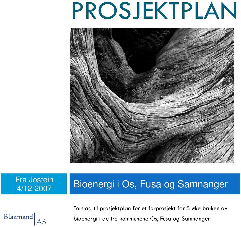 prosjektplan for et forprosjekt for å øke