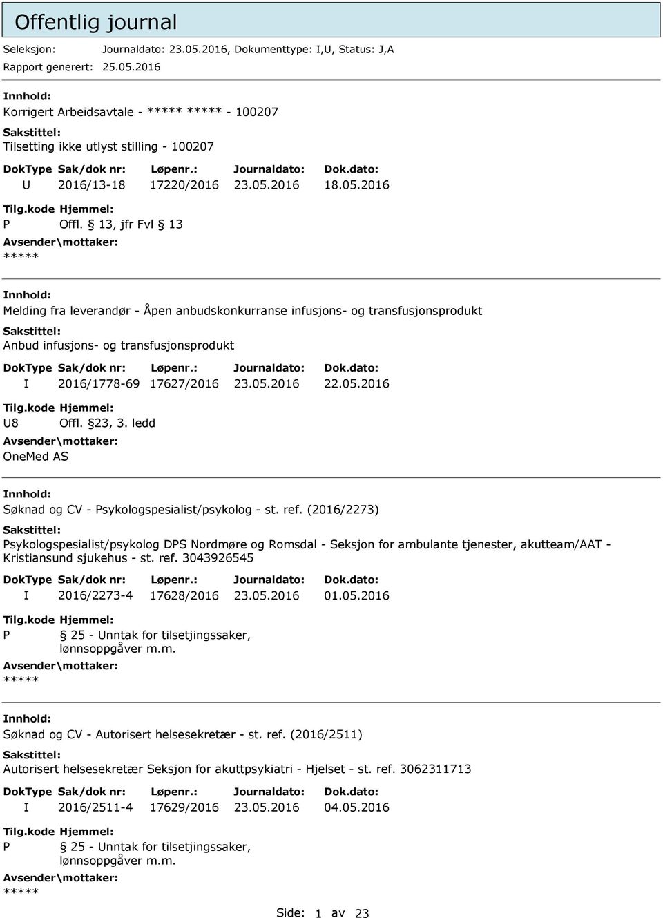 ledd OneMed AS Søknad og CV - sykologspesialist/psykolog - st. ref.