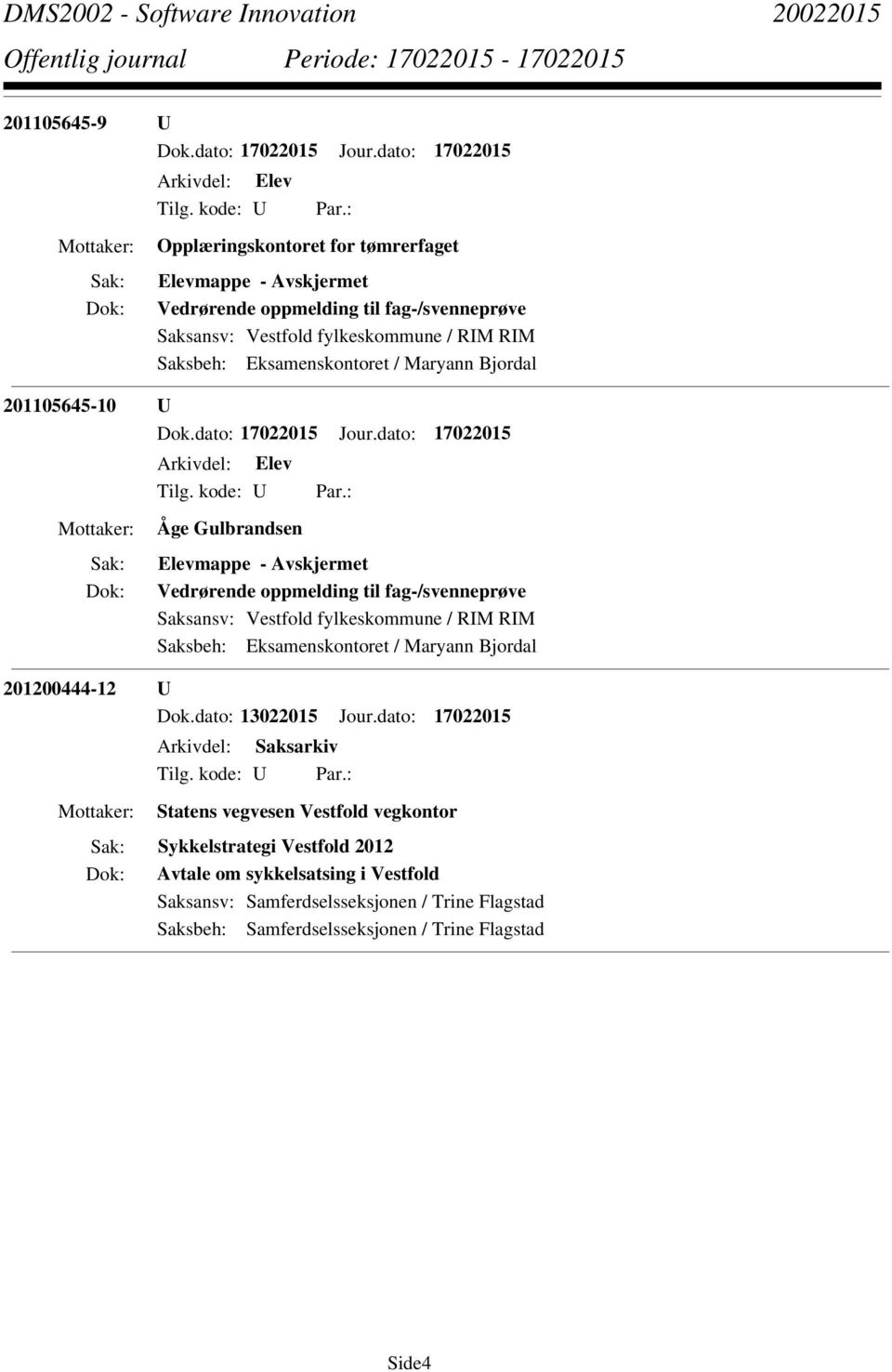 Bjordal 201200444-12 U Dok.dato: 13022015 Jour.