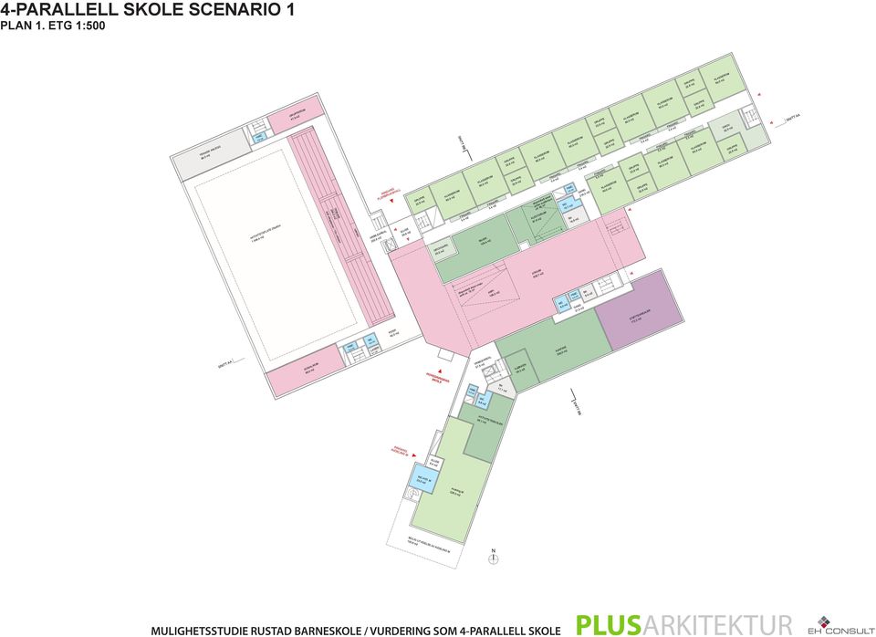 m2 ROM 47,9 m2 6,0 m2 LAGER 4,1 m2 KIOSK 40,0 m2 SLUSE 29,6 m2 GROVGARD. 20,0 m2 HOVEDINN SKOLE disponibelt areal under amfi ca.