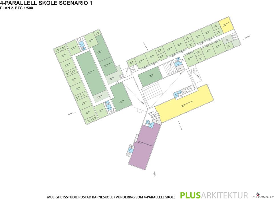 AA SNITT AA 3,9 m2 9,7 m2 NATURFAG 120,9 m2 GARDEROBE 50,1 m2 TEKNOLOGI & DESIGN 93,0 m2 MAT & HELSE 169,0 m2 VRIMLEAREAL 67,5 m2