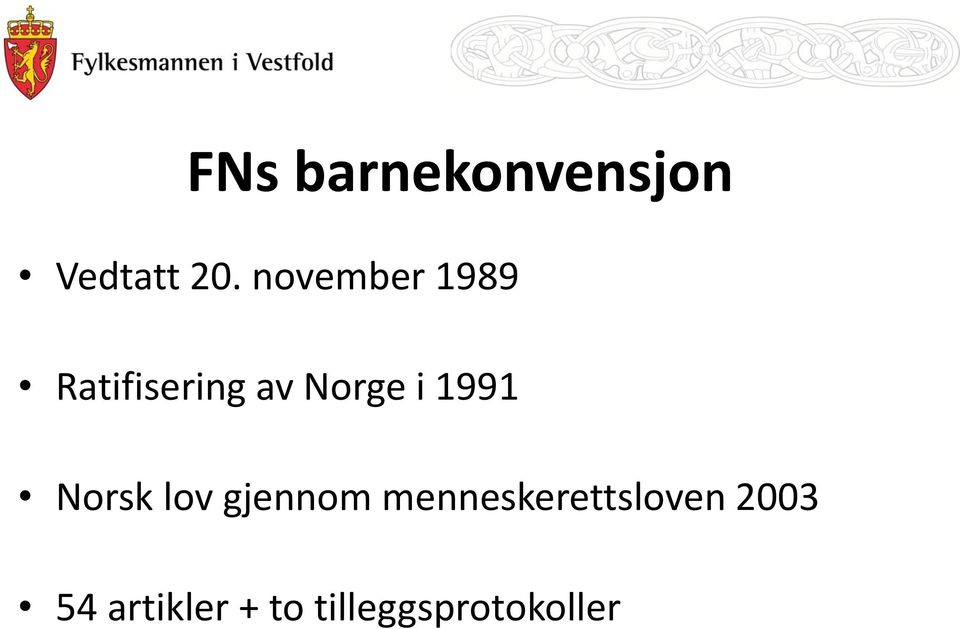 1991 Norsk lov gjennom