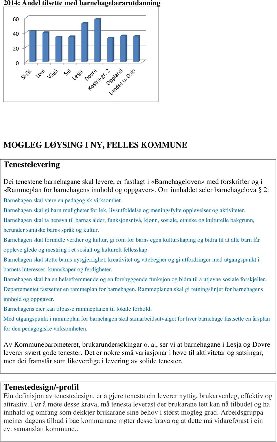 Barnehagen skal gi barn muligheter for lek, livsutfoldelse og meningsfylte opplevelser og aktiviteter.