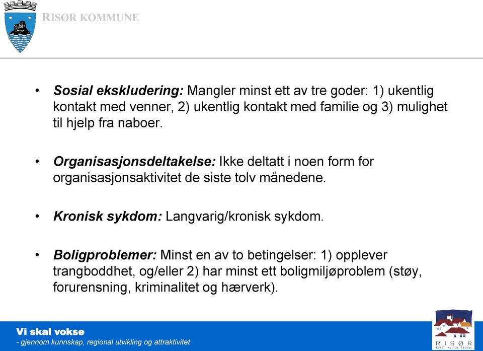 Organisasjonsdeltakelse: Ikke deltatt i noen form for organisasjonsaktivitet de siste tolv månedene.