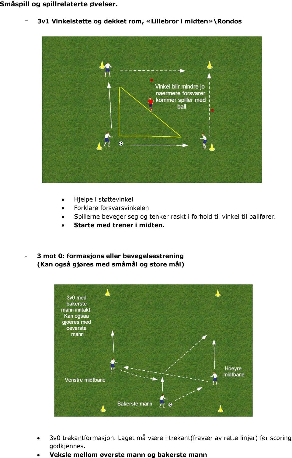 Spillerne beveger seg og tenker raskt i forhold til vinkel til ballfører. Starte med trener i midten.