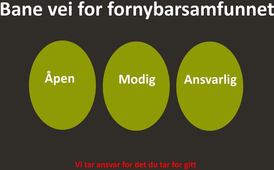 Modig Ansvarlig Vi tar