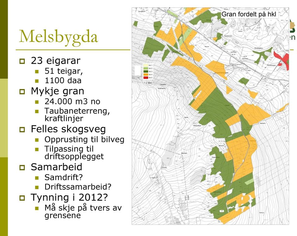 Opprusting til bilveg Tilpassing til driftsopplegget