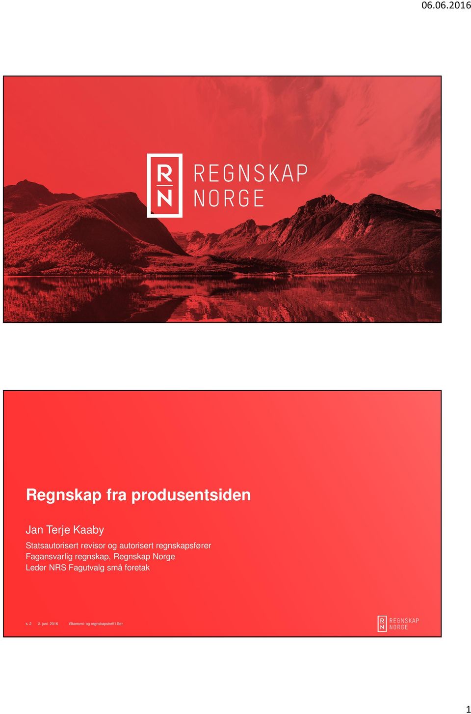 Fagansvarlig regnskap, Regnskap Norge Leder NRS