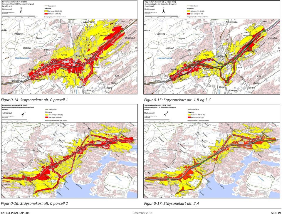 1.B og 3.C Figur 0-16: Støysonekart alt.