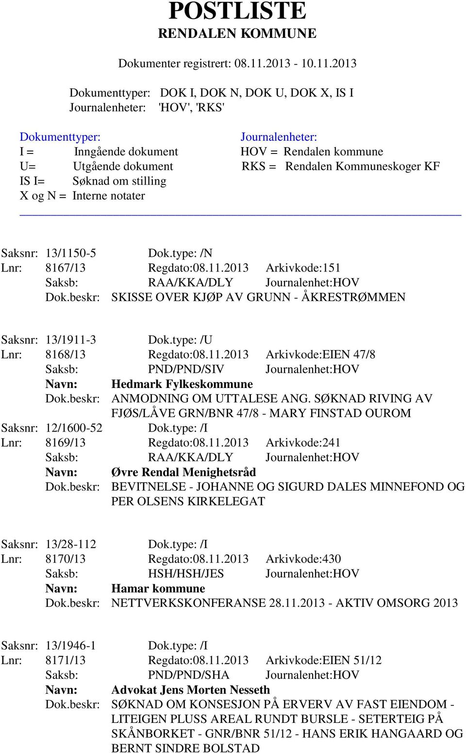 beskr: ANMODNING OM UTTALESE ANG. SØKNAD RIVING AV FJØS/LÅVE GRN/BNR 47/8 - MARY FINSTAD OUROM Saksnr: 12/1600-52 Dok.type: /I Lnr: 8169/13 Regdato:08.11.