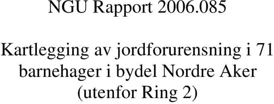 jordforurensning i 71