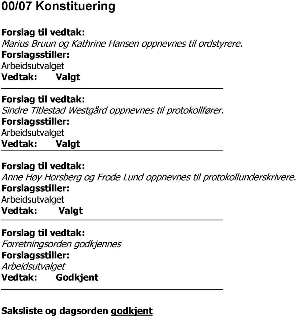 Valgt Anne Høy Horsberg og Frode Lund oppnevnes til