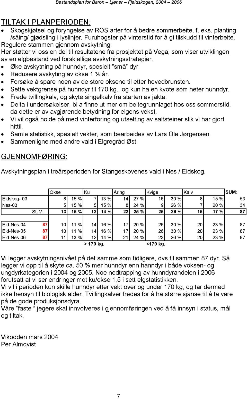 Regulere stammen gjennom avskytning: Her støtter vi oss en del til resultatene fra prosjektet på Vega, som viser utviklingen av en elgbestand ved forskjellige avskytningsstrategier.