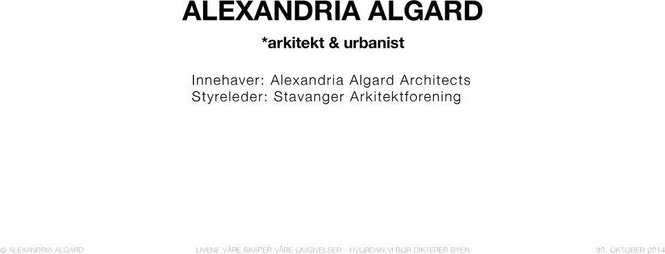 Alexandria Algard Architects