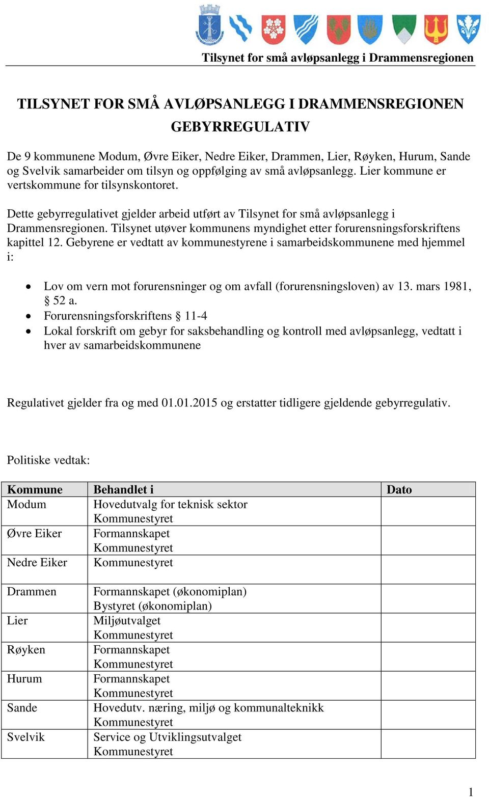 Tilsynet utøver kommunens myndighet etter forurensningsforskriftens kapittel 12.