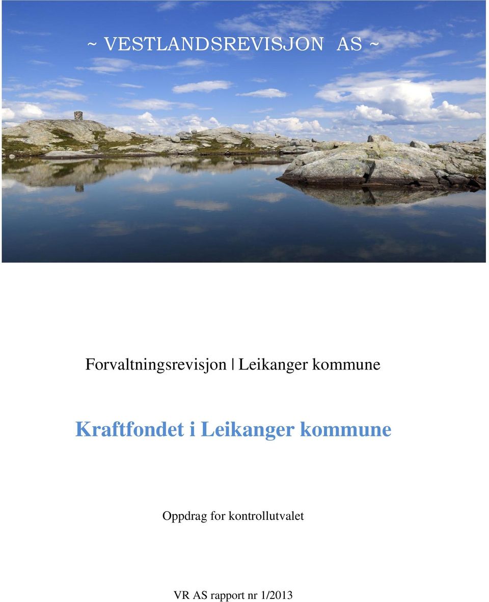 kommune Kraftfondet i Leikanger