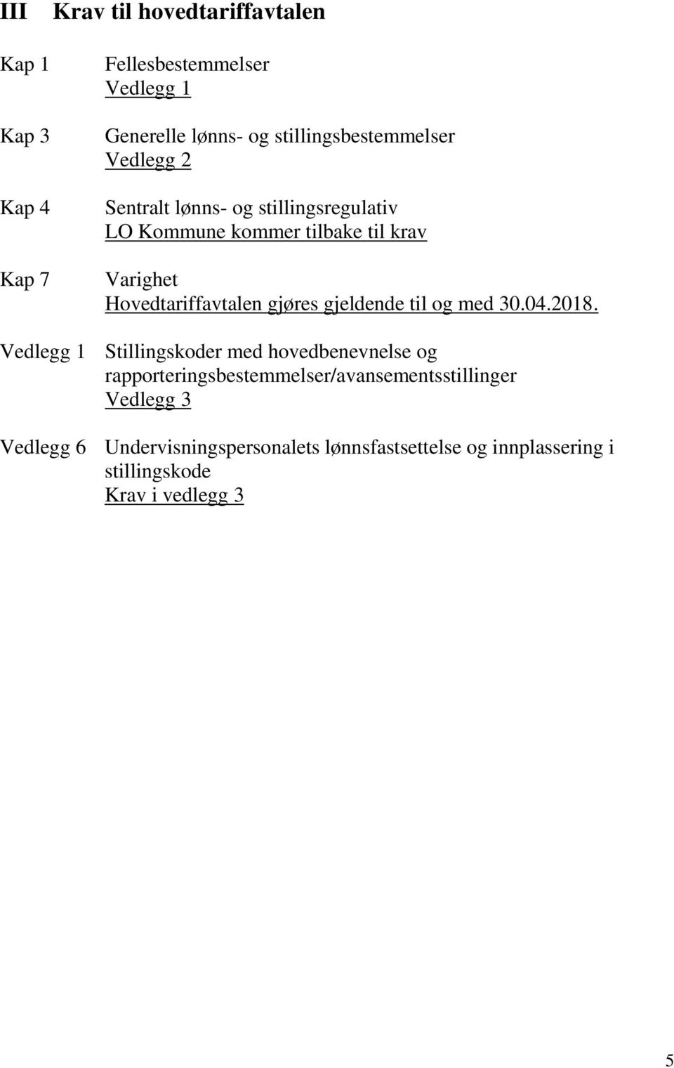 Hovedtariffavtalen gjøres gjeldende til og med 30.04.2018.