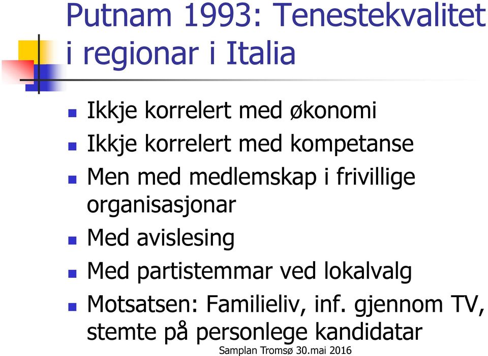 frivillige organisasjonar Med avislesing Med partistemmar ved