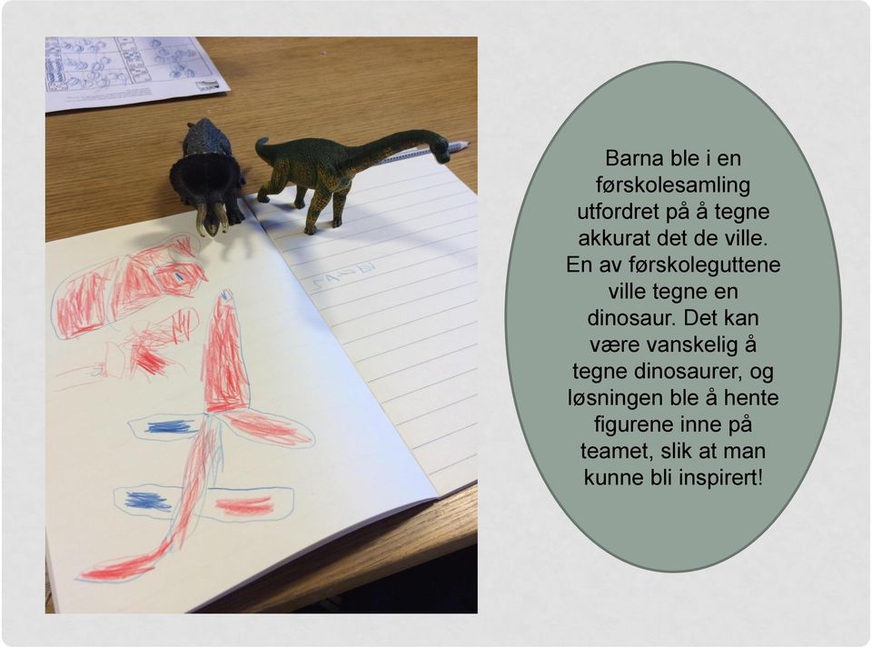 Det kan være vanskelig å tegne dinosaurer, og løsningen ble å