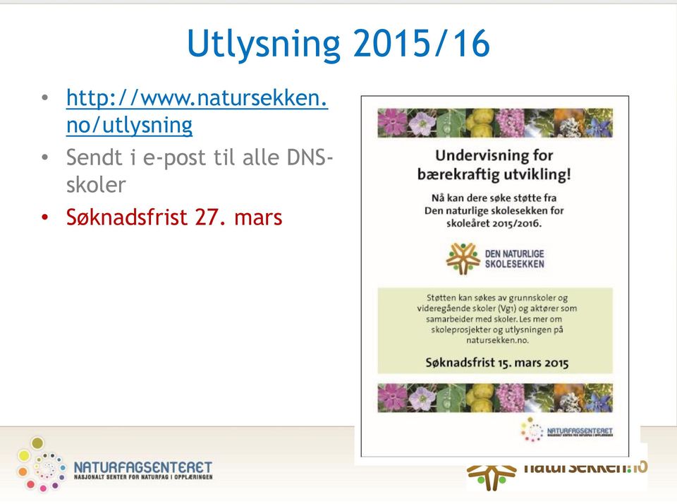 no/utlysning Sendt i e-post