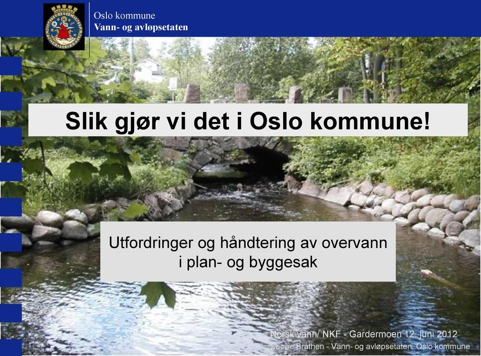 Utfordringer og håndtering av overvann i plan- og