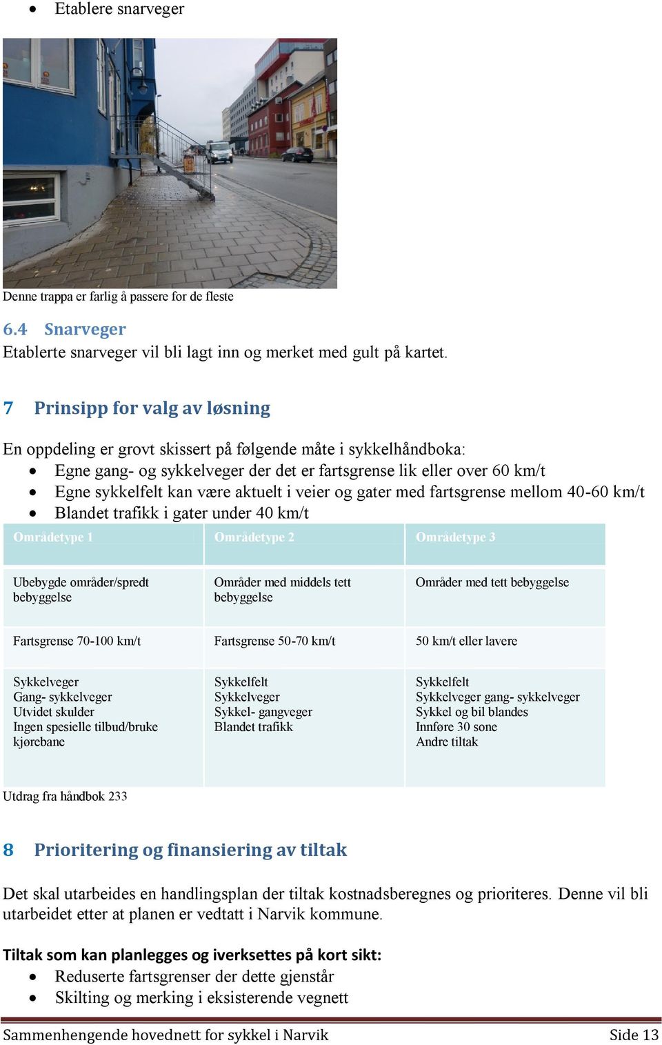 aktuelt i veier og gater med fartsgrense mellom 40-60 km/t Blandet trafikk i gater under 40 km/t Områdetype 1 Områdetype 2 Områdetype 3 Ubebygde områder/spredt bebyggelse Områder med middels tett