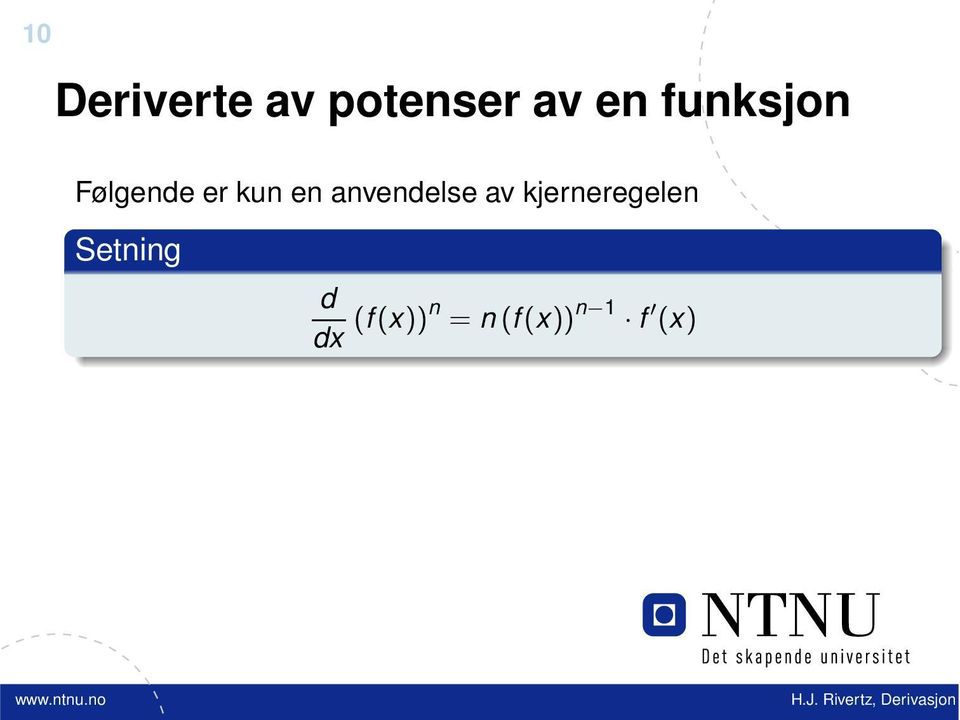 anvenelse av kjerneregelen