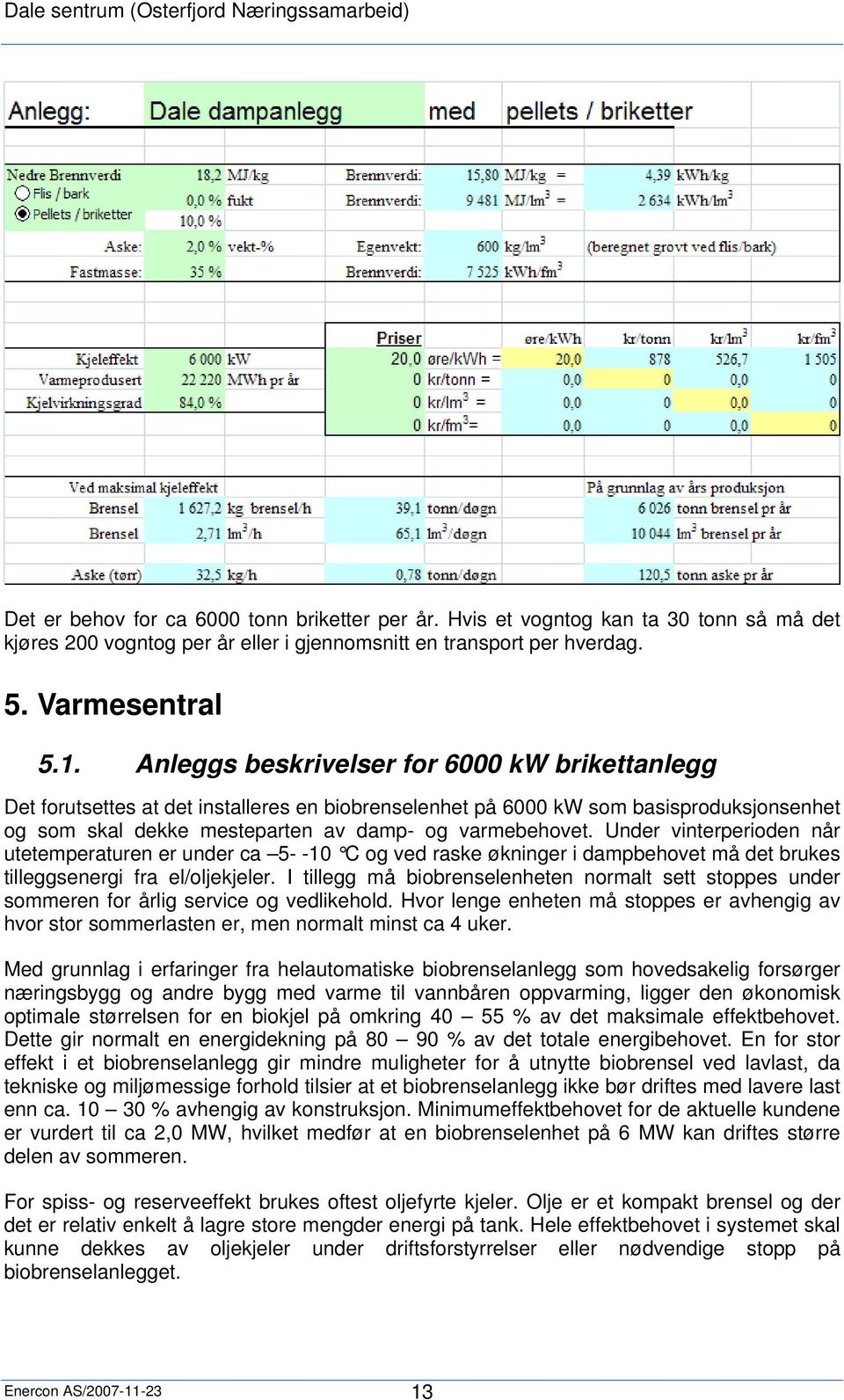 Under vinterperioden når utetemperaturen er under ca 5- -10 C og ved raske økninger i dampbehovet må det brukes tilleggsenergi fra el/oljekjeler.