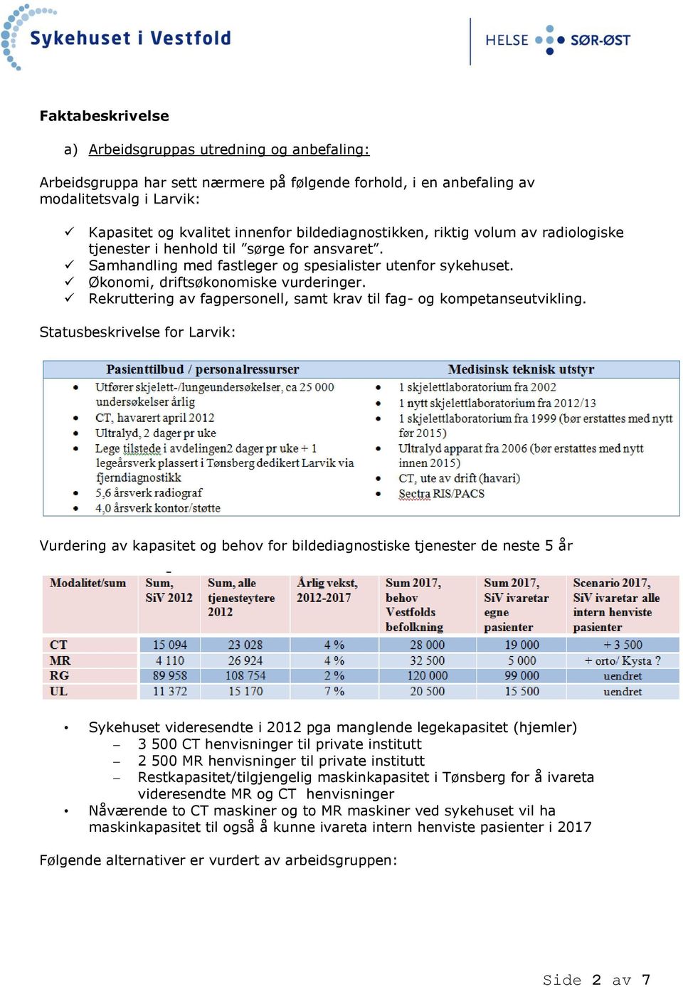 Rekruttering av fagpersonell, samt krav til fag- og kompetanseutvikling.