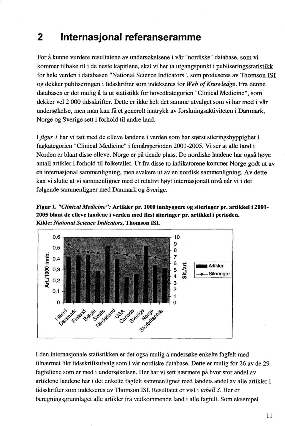 Fra denne databasen er det mulig å ta ut statistikk for hovedkategorien "Clinical Medicine", som dekker vel 2 000 tidsskrifter.