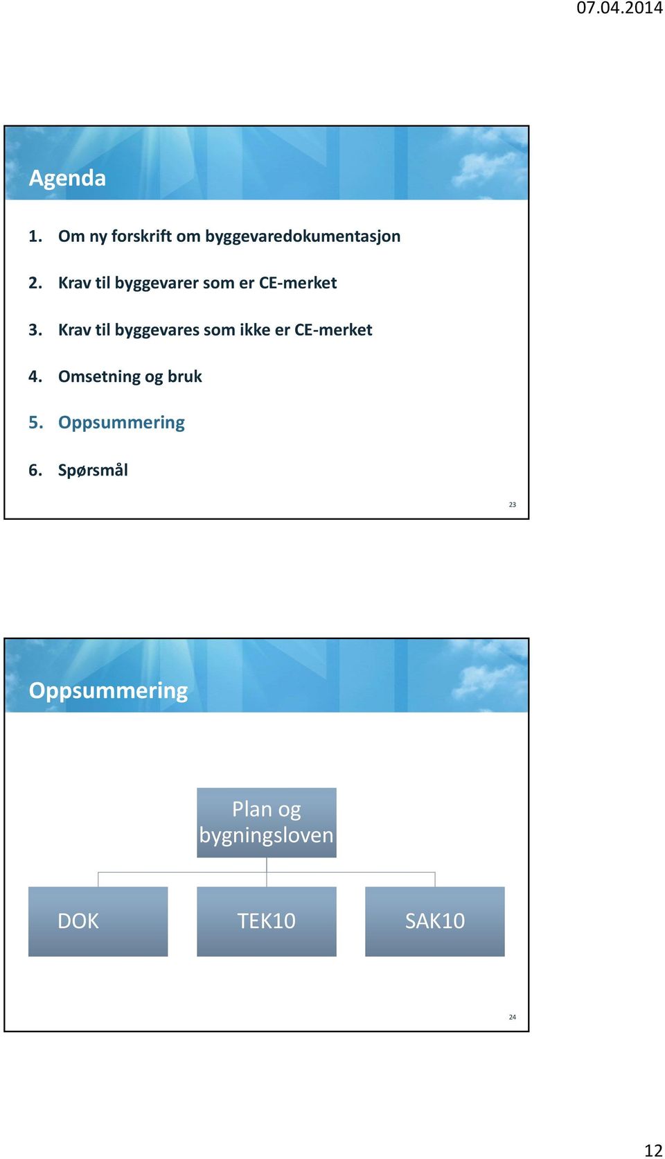 Krav til byggevares som ikke er CE merket 4.