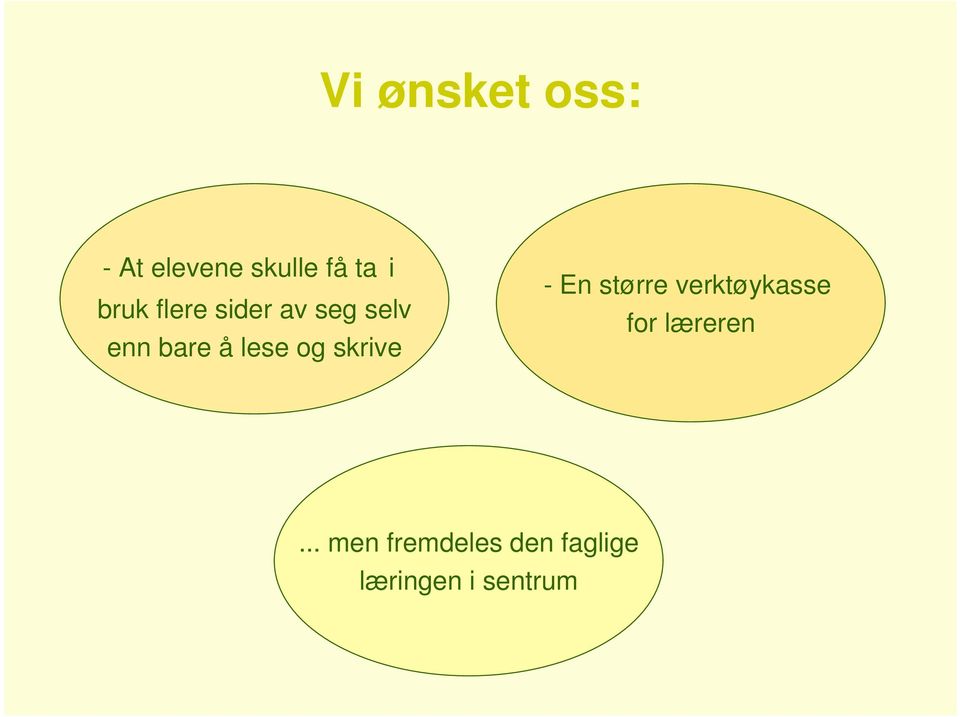 og skrive - En større verktøykasse for