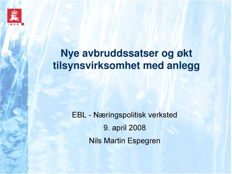 EBL - Næringspolitisk