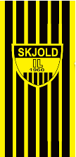 Supporterflagg. Supporterflagget skal være i gult og svart. Flagget skal ha Skjold IL sin logo. Drakter/Utstyr 1. Fotball: Gul trøye med sort besetning, sort bukse og gule strømper.