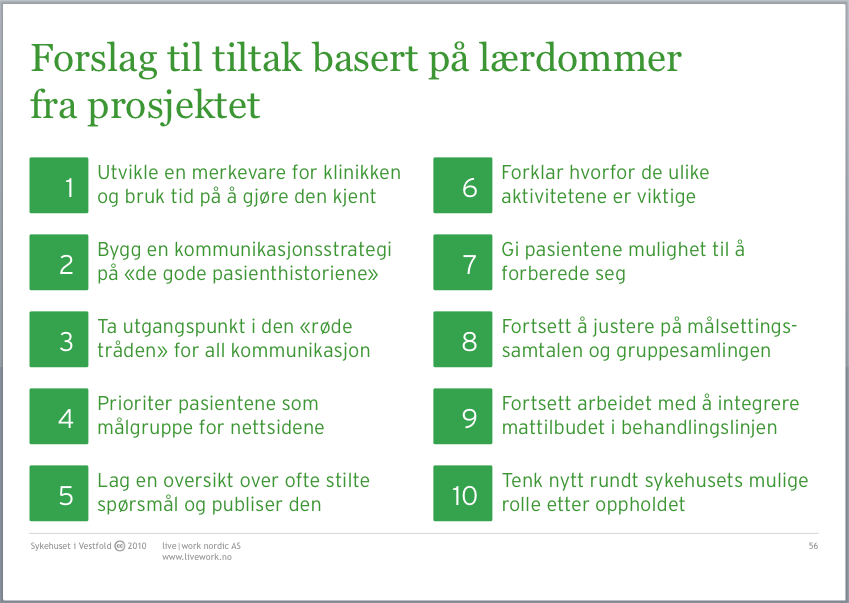 8 av 10 tiltak gjennomført ved Kysthospitalet.