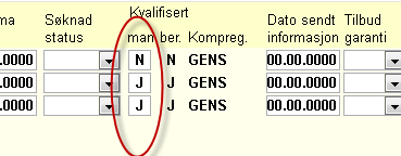 Disp-søkere -Sett GSKavslag -Sett kvalifisert