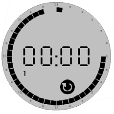 Programmering av timer / nattsenking De ønsker å endre innstillinger for nattsenking. Hold knappen inne i 6 sekunder.