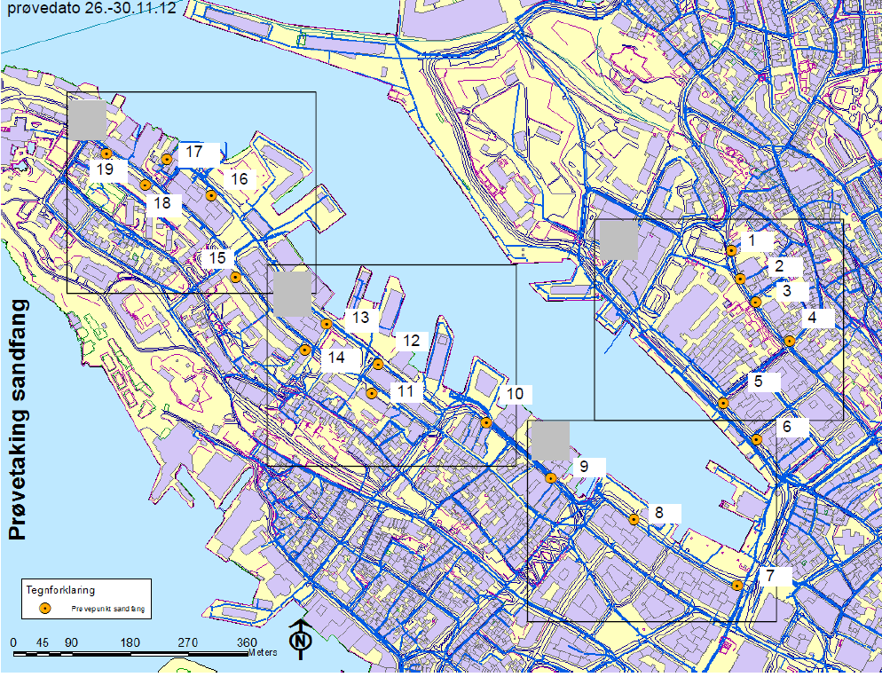 PRØVETAKING SANDFANG RUNDT VÅGEN 3/16 2 Feltarbeid Sandfang som skulle prøvetas ble valgt ut i samarbeid med Bergen kommune.