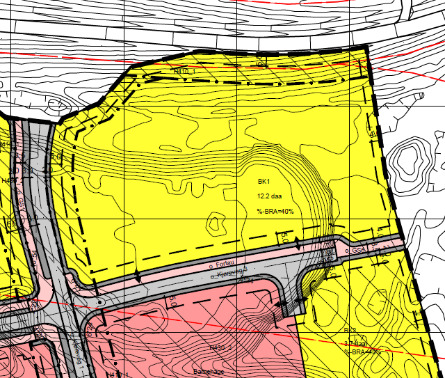 BK1 Tomteområde: BK1 Areal ca.